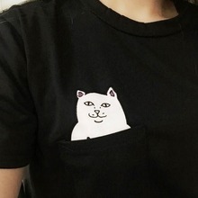 cat giving the finger t shirt