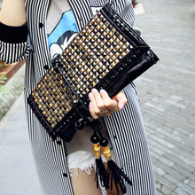 Famous Brands Women Leather Handbags Designer Envelope Clutch Bag Evening Shoulder Bags Luxury Tassel Bags Hand Bags Purses