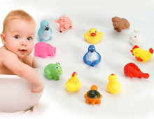 bath toy FreeShip 13pcs Squeeze-sounding Animals Bathing Water Toys no harm to children good gift for baby