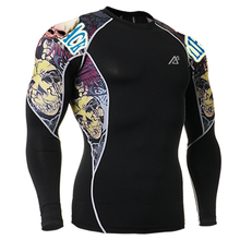 LIfe On Track Original Brand Mens Compression Long Sleeves Shirts 3D Prints Workout Fitness T-Shirts Multiuse MMA GYM Shirts