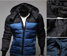 2014 Spring Korean Version Of The New font b Men b font Stitching Warm Hooded Down