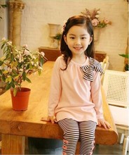 2015 New autumn children clothing suits girls clothing set child cotton sportswear set girl casual suit