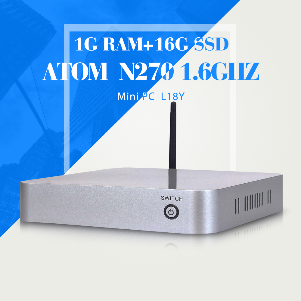 Highest cost effective computer N270 1g ram 16g ssd networking cheap mini pc station thin client home computer windos xp