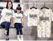 2016 Family Matching clothes Summer banana matching family outfits T-shirt family look mother and daughter clothes family set