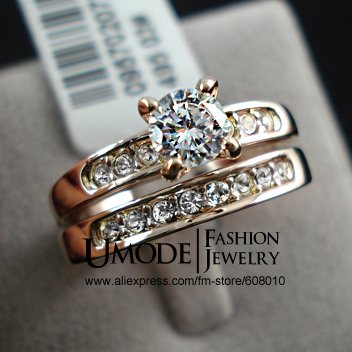 Gold plated wedding rings