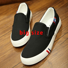 2016 Summer Canvas Blue Flats Shoes Large Size Shoes Women Lazy Big Size Men Shoes man