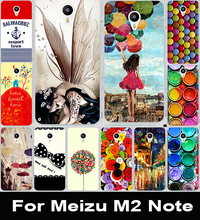 Телефон чехол Meizu M2 Note пластик, paintbox гепард баллон девочка принцесса окрашенный защитное мобильного для раковина капот чехол кожи сумки
