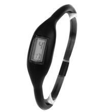 Best seller Free Shipping Fitness Fashion Silicone Rubber Strap quartz watch Digital Watch BK May13BD