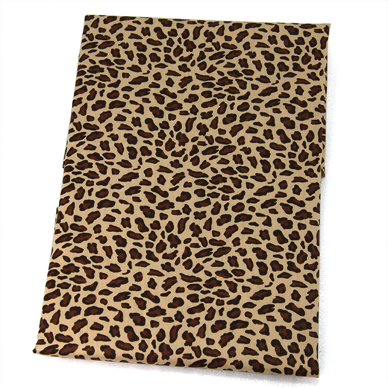 44999 50*147CM leopard printed cotton fabric for Tissue Kids Bedding textile for Sewing Tilda Doll, DIY handmade materials