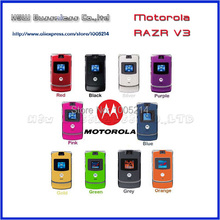 Отремонтированный Motorola Razr V3 мобильный телефон + подарки