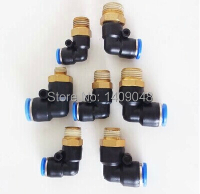 1/2 BSPT Male Thread 90 Degree Elbow Pipe Quick Fittings Pneumatic 6mm PL6-04 