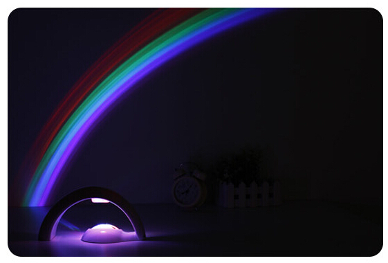 Romantic Colorful  LED Projector  Lucky Rainbow Light Small Night Light Lighting Lamp Nursery Room Decor Gift for Baby Kid