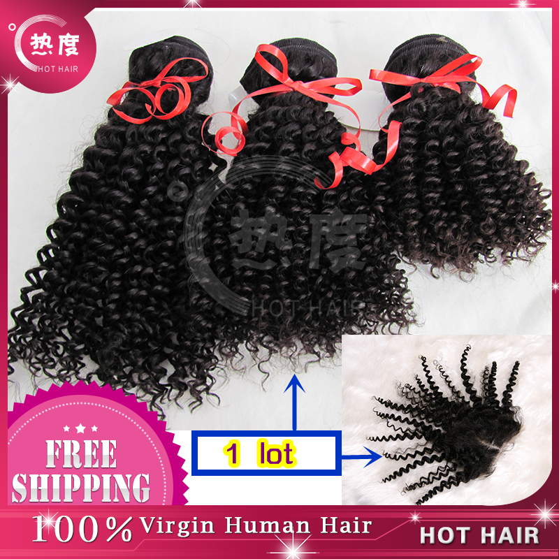 virgin brazilian kinky curly hair virgin curly hair bundles with closure mixed length 3pcs hair bundles with 1 pcs lace closure