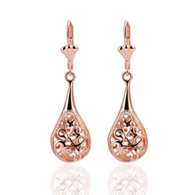Free Shipping 18K rose gold plated Lovely drop Earrings for women fashion wedding party boucle d’oreille jewelry Earring BK0459