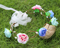artificial flower Garland Floral Bridesmaid Bride Headband Hairband Wedding Prom Festival Decor Princess Floral Wreath Headpiece