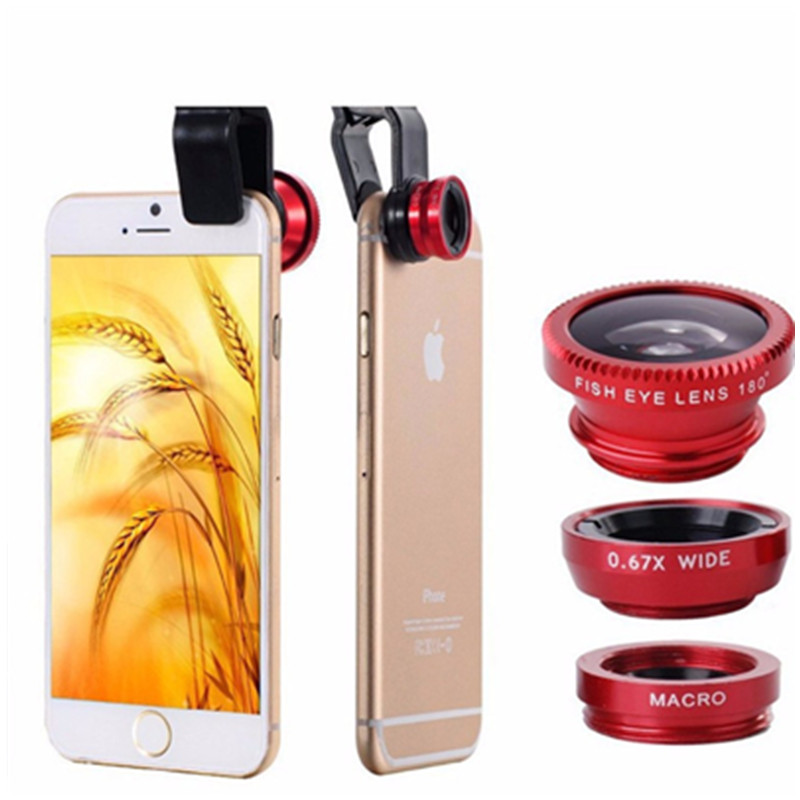 Гаджет  1 pcs Universal 3in1 Clip Fish Eye Lens Wide Angle Macro Mobile Phone Fisheye Lens None Телефоны и Телекоммуникации