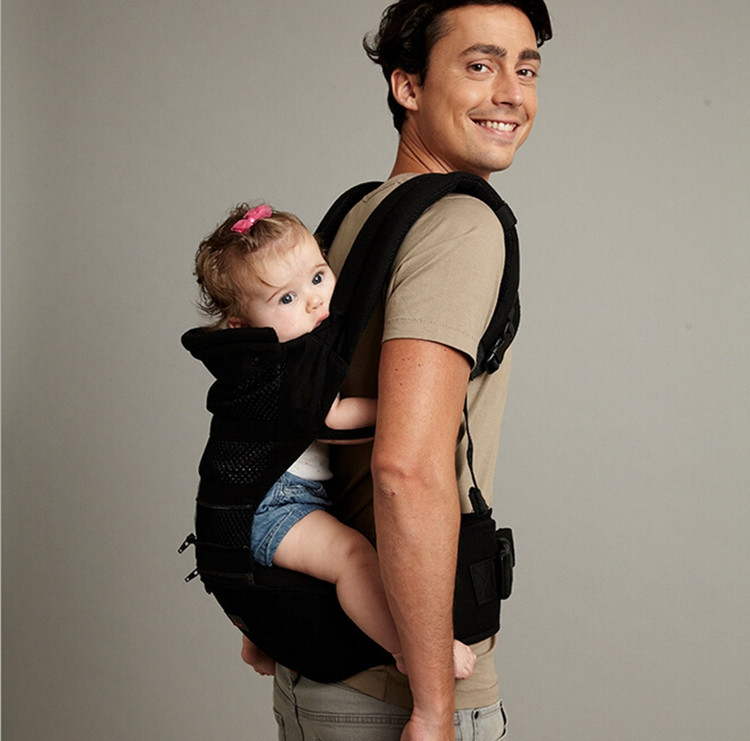 Ergonomic Baby Carrier + Hip Seat Breathable Infant Wrap Sling Shoulders Backpacking Backpack Hipseat Father Mother Product (4)
