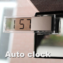 Durable Digital LCD Display Car Electronic Clock With Sucker Cool E#A3