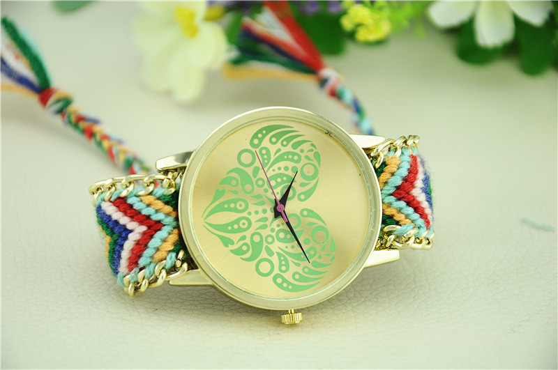 5 Colors New Brand Handmade Braided Friendship Bracelet Watch GENEVA Hand-Woven Watch Ladies Quarzt Watches reloj (12)