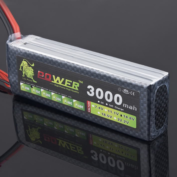 Lion Power Lipo Battery For DJI F450 F550 RC Qudcopter Helicopter Car Boat Airplane Part  14.8V 3000Mah 25C MAX 40C T Plug