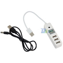 3 USB 2.0 Port +1 Fast Charging Hub Adapter for PC Smartphone AC Power Supply