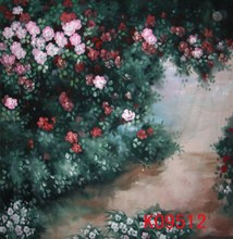 3m*4m Hand painted scenic Muslin photo backdropsK9512fotografie achtergronden,photography backdrop,backgrounds for photo studio