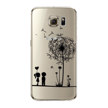 Phone Case For Samsung Galaxy S6 Beautiful Dandelion Balloons Peacock Fruit Soft TPU Back Cover Skin