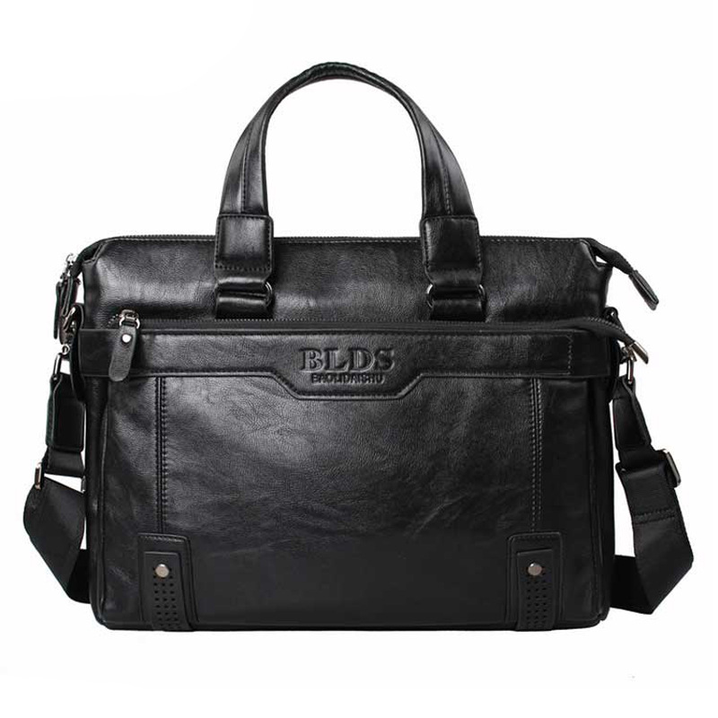 Business bag men genuine leather Man bag handbag men messenger bags cross section of 14 inch