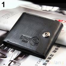 Men s Magnetic Clasp Faux Leather Bifold Card Holder Pockets Slim Purse Wallet 1QTW