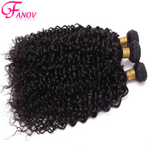 FANOV Brazilian Kinky Curly hair 4pcs Cheap 6a Real Brazilian Virgin hair Curly Bundles curly Brazilian