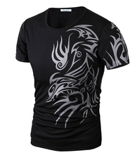 Free shipping New 2015 Fashion Brand 10 style T Shirts for Men Novelty Dragon Printing Tattoo