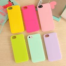 Free shipping 1pc Solid candy color TPU protective back cover case for Apple iphone5 5g 5s