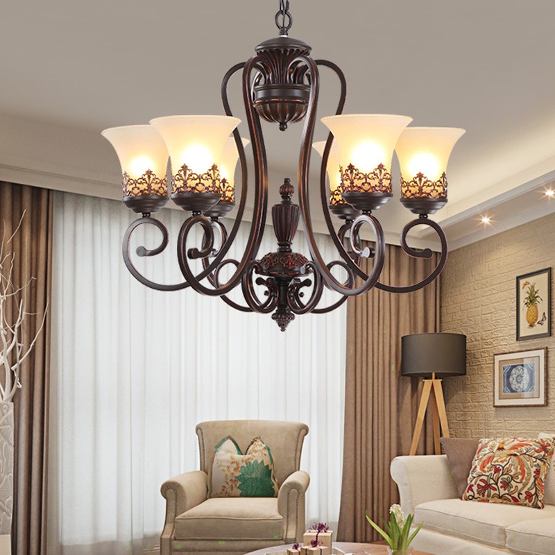 3-5-6-8-arms-retro-chandelier-lighting-glass-lampshade-wrought-iron-chandelier-living-dining-room