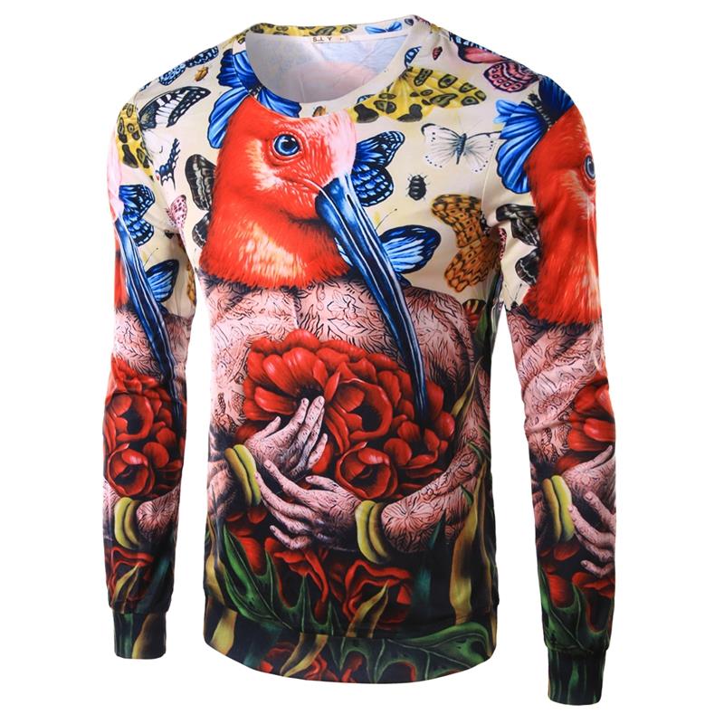 3D T Shirt Men Brand 2015 Fashion Color Long-Sleev...
