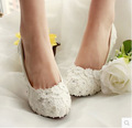 3 11cm 2015 Sweet Flowers White And Red Wedding Shoes For Women Female High Heel Shoes