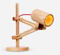 Loft Style American Country Industrial Vintage Personality Retro Wooden Table Light Bedroom Study Table Lamp Free