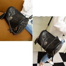 2015 New Hot Women Bags New Women Bag Skull Rivet Tassels Handbag Crossbody Shoulder Satchel Tote
