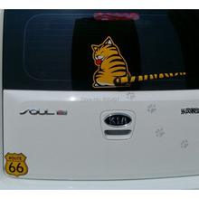 Funny Cat Car Rear Window Wiper Decal Car Body Stickers Car Accessoeirs for Toyota Volkswagen Tesla