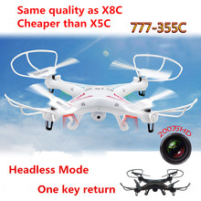 High quality Sky Phantom 2.4G 4CH 6 axis RC quadcopter 777-355C with Camera RC Drone with USB 777-355C VS than X5SC X8C M68 X5C