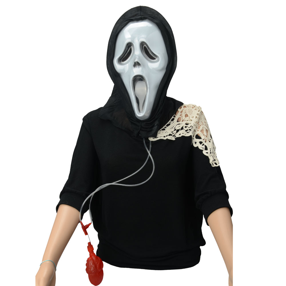 Scary Halloween Decoration Awesome Bleeding Screaming Devil Mask for