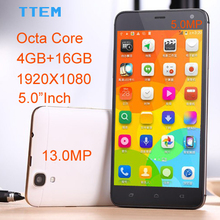 5.0 “TEEM S6 Original Android Smartphone MTK6595 Octa Core 3G WCDMA Mobile phone 4GRAM 16GROM 13.0MP Russian language Cell Phone
