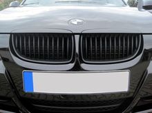 Черная передняя почек гриль решетки корпус высший сорт для E90 E91 05 — 08 3 серии 320i-335i 4D