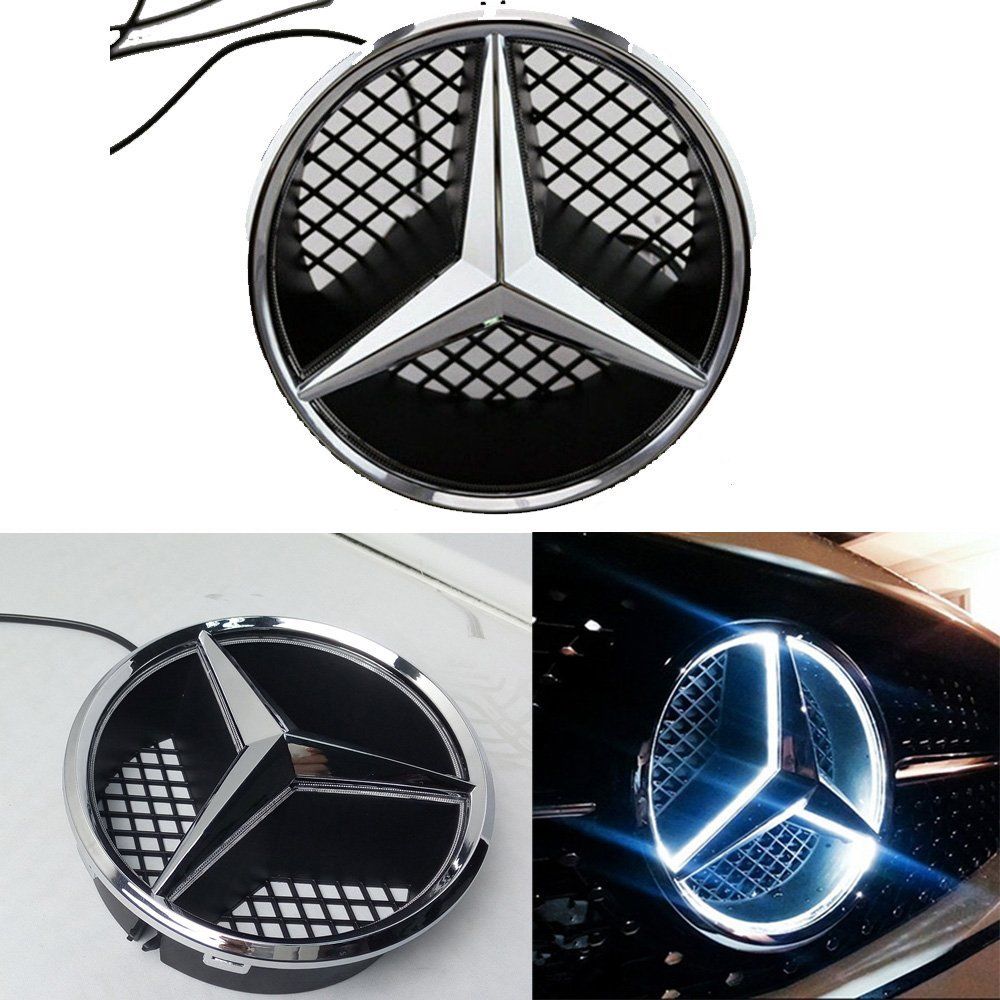 Oldscool, présentation de la 260 SE de mon père - Page 2 LED-Emblem-Logo-Grill-LED-Badge-White-LED-Illuminated-Star-For-Benz-A-B-C-CLS