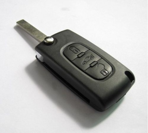 Brand New 3 Button Flip Key Remote set with ID46 Electronic Chip inside 433MHz for Peugeot 407 408 after 2005 years