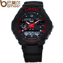 S Shock Military Skmei Watch For Men 2times Zone Back Light Quartz Chronograph Silicone Sport Wristwatch