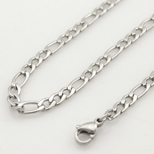 Men or Women Figaro Chain Stainless Steel Necklace Jewelry Accessories, Wholesale Free Shipping