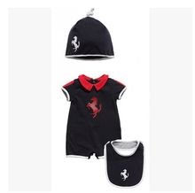 3pcs kids boys boy girls romper+hat+bibs brand 2015 summer newborn baby romper jumpsuits infant overall new born baby clothes