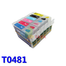 T0481 Refillable ink cartridge FOR epson STYLUS PHOTO R200 R220 R300 R300M R320 R340 RX500 RX600 RX620 RX640 printer