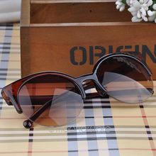 Vintage Semi Rimless Half Frame Women Sunglasses Inspired Round Circle Cat Eye Sun Glasses oculos de