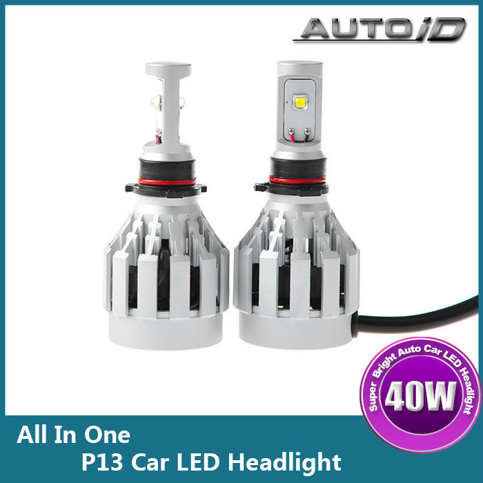 All In One 12-24V DC 4000lm 6500K 40W Car CREE LED Headlight P13 LED Headlamp Bulb
